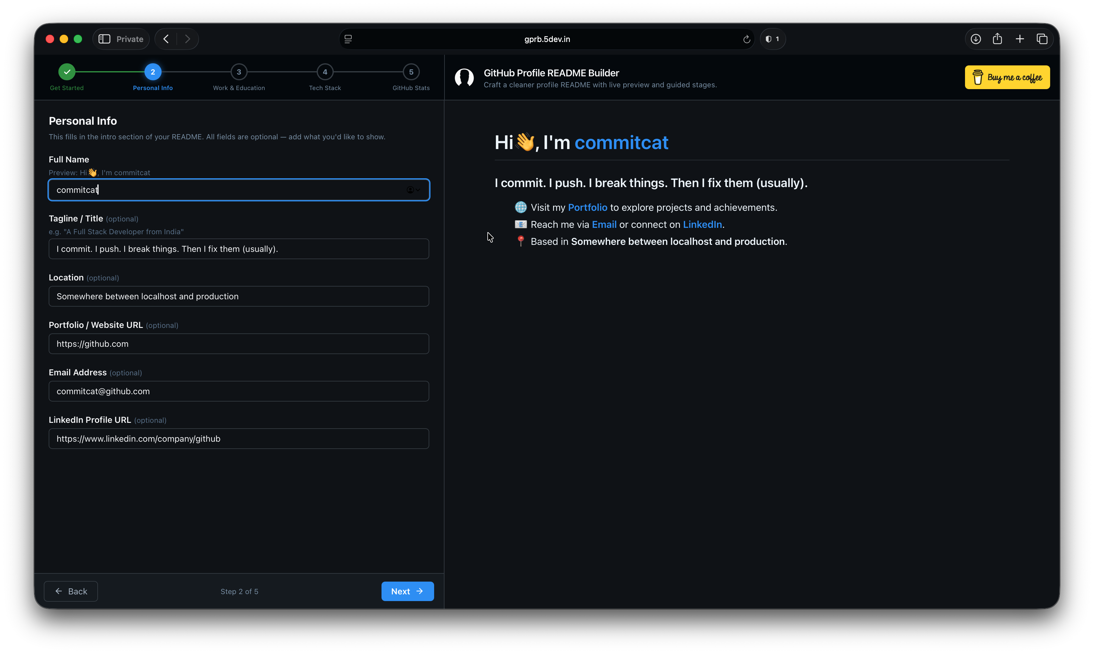 GitHub Profile README Builder gallery image