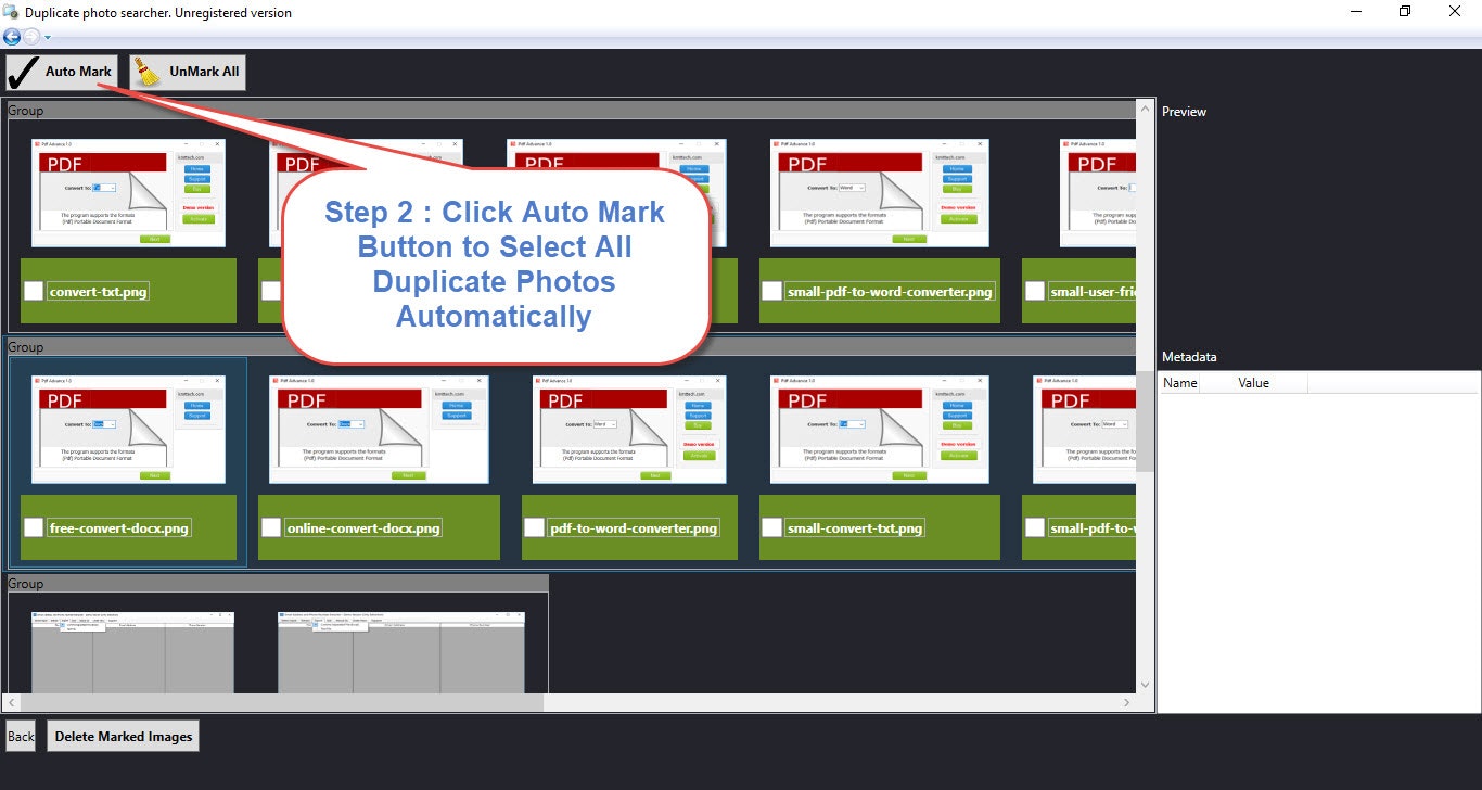 Duplicaatsoftware voor foto -remover
