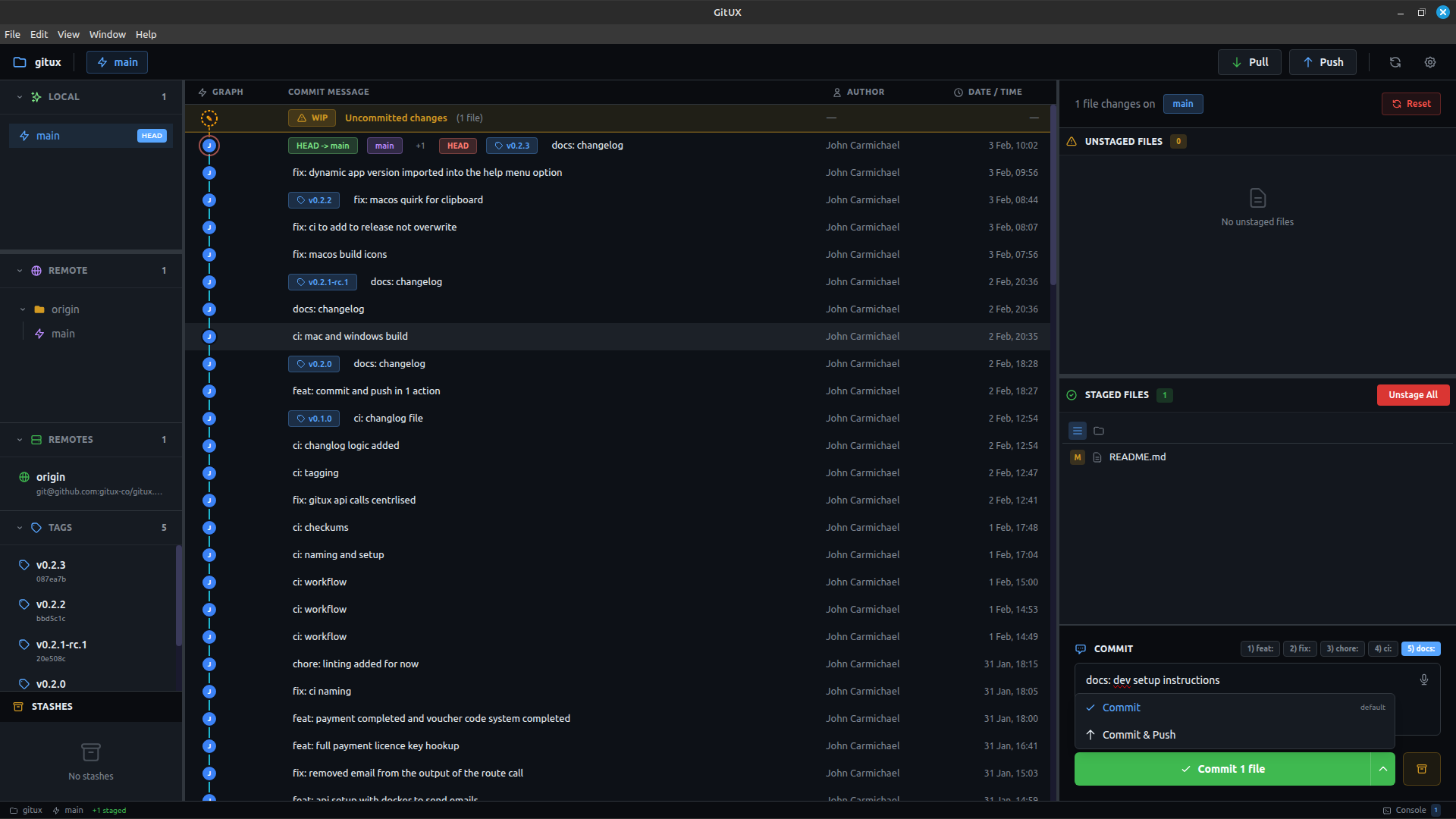 GitUX - Screenshot 2 showing product features and functionality