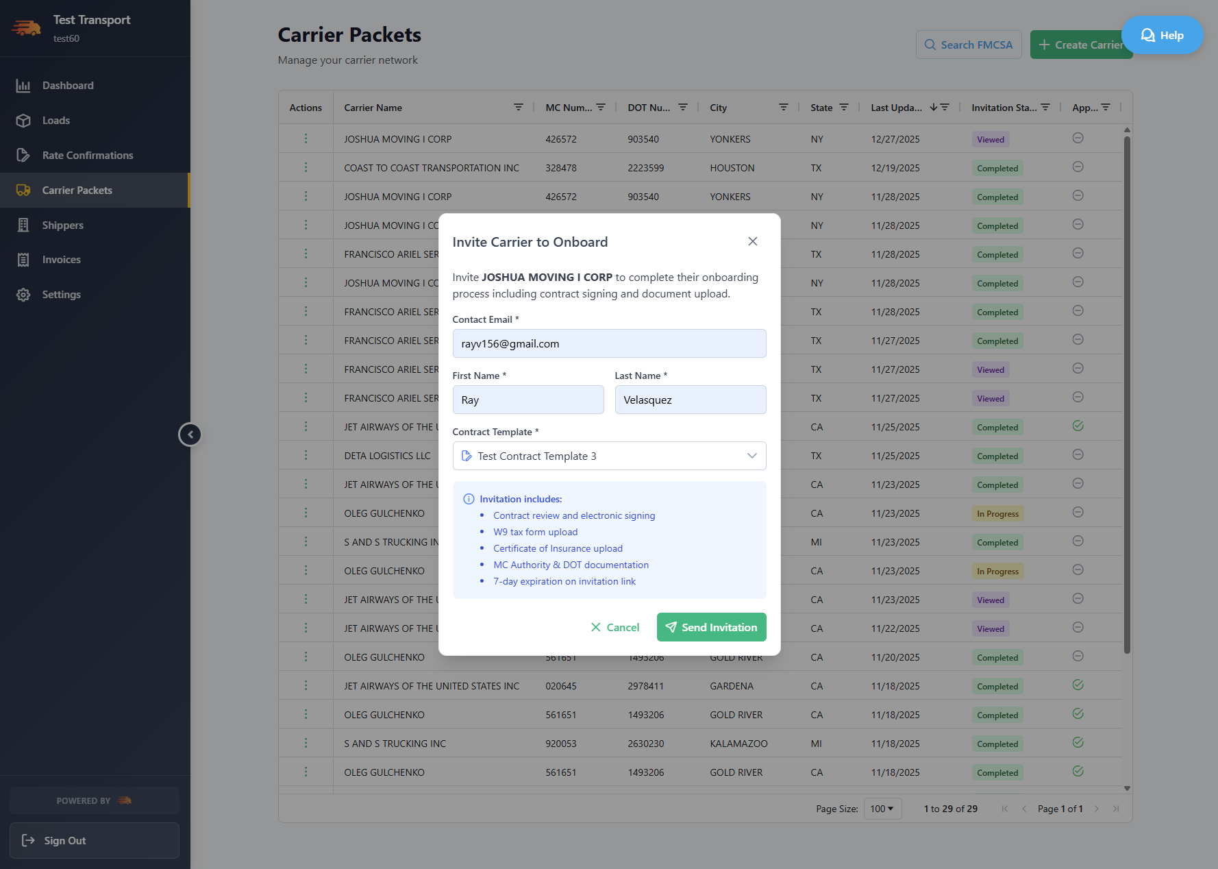 Freight Manager - Screenshot 5 showing product features and functionality