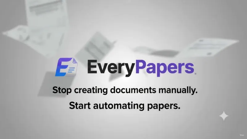 EveryPapers – Document Generation API screenshot 1 (video preview)