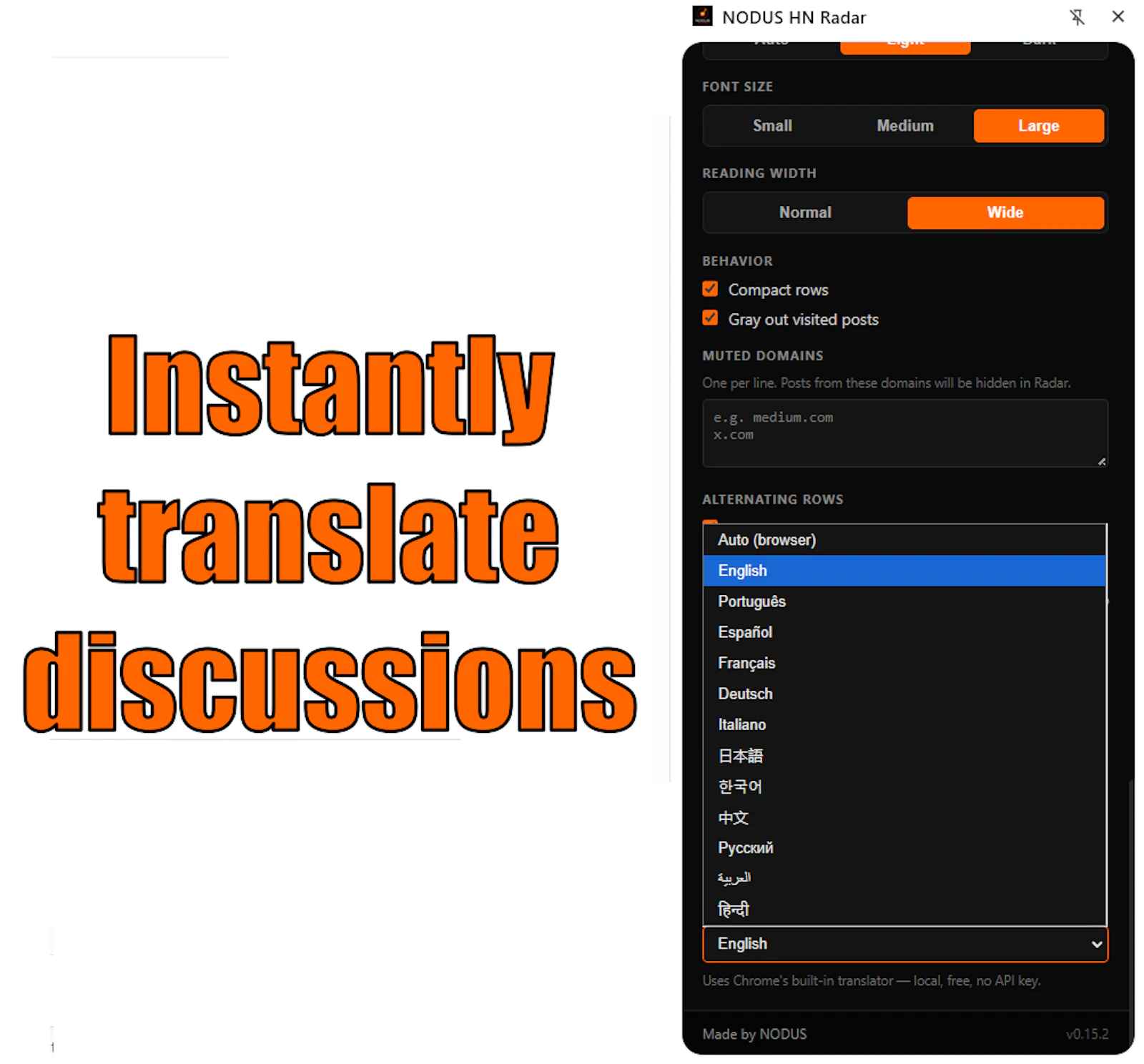 NODUS HN Radar screenshot 5
