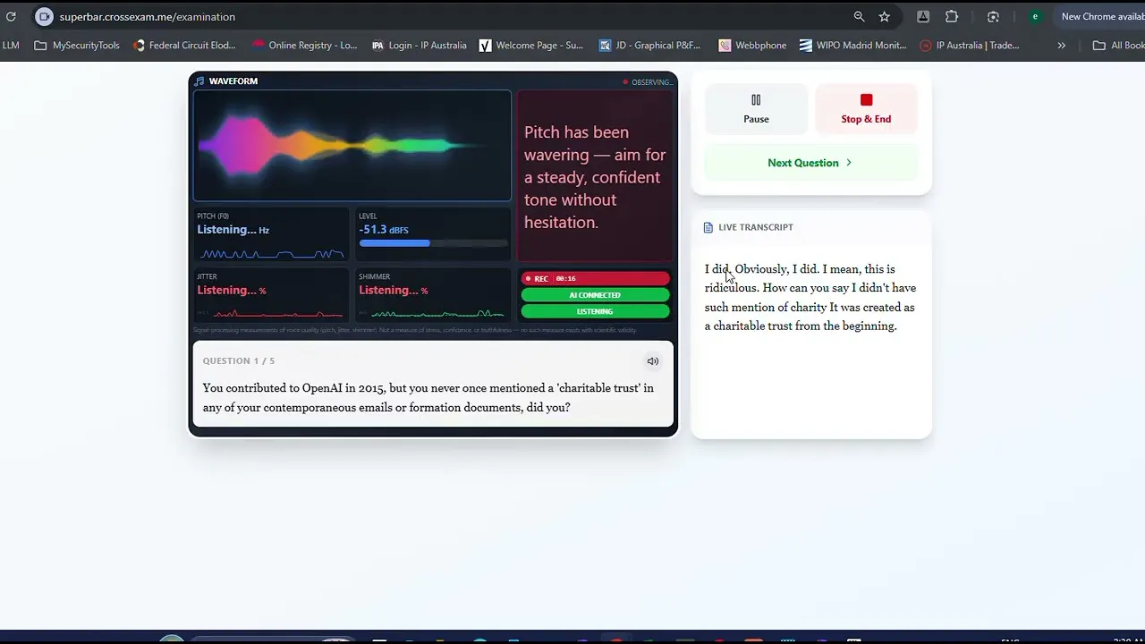 crossexam.me Platform gallery image