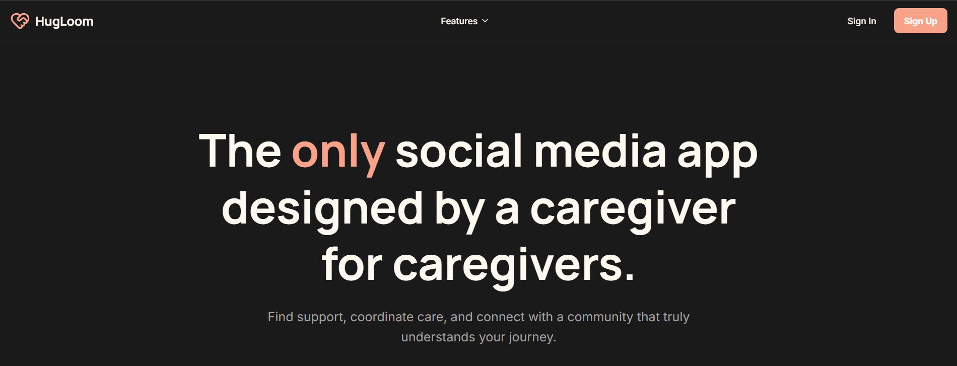 HugLoom - Main product screenshot demonstrating key features and user interface