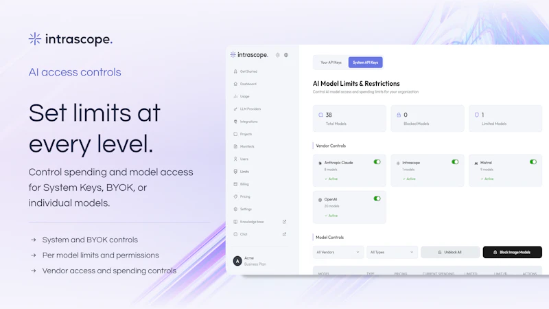 Intrascope: BYOK + Managed AI for Teams screenshot 5