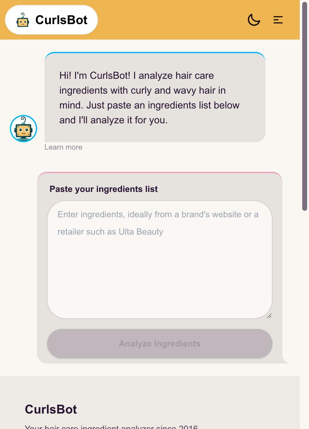 Mídia 1 de Curlsbot - Seu companheiro de cabelo encaracolado e ondulado