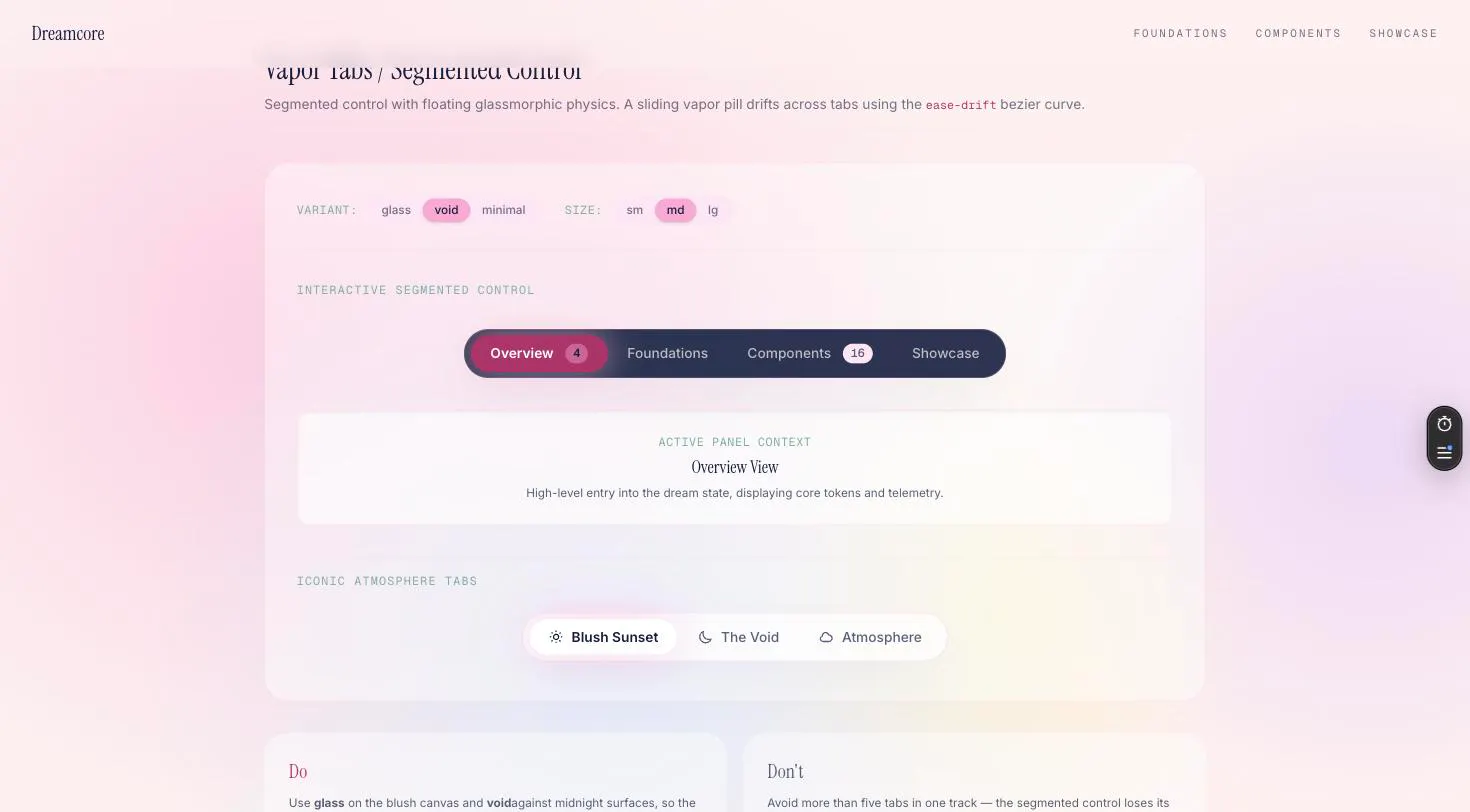 Dreamcore Design System gallery image