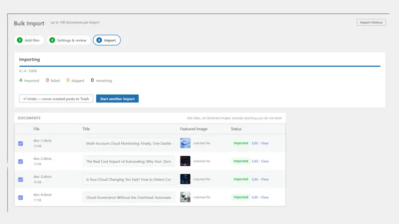 DocxToWP - WordPress Import & Schedule screenshot 6