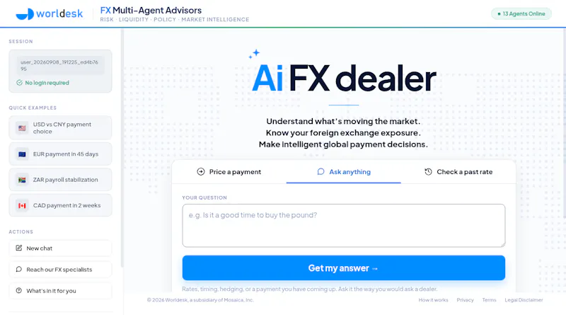 Worldesk AI FX Dealer screenshot 1