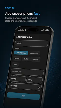 Sublyze: Subscription Tracker gallery image