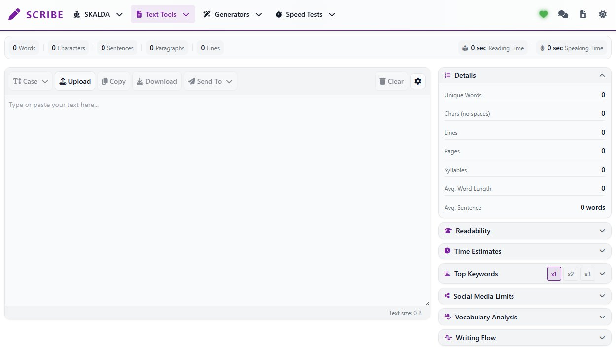SCRIBE - Screenshot 2 showing product features and functionality