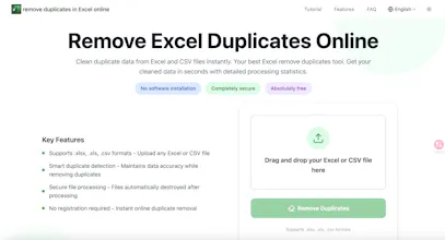 Remove Excel Duplicates Online gallery image