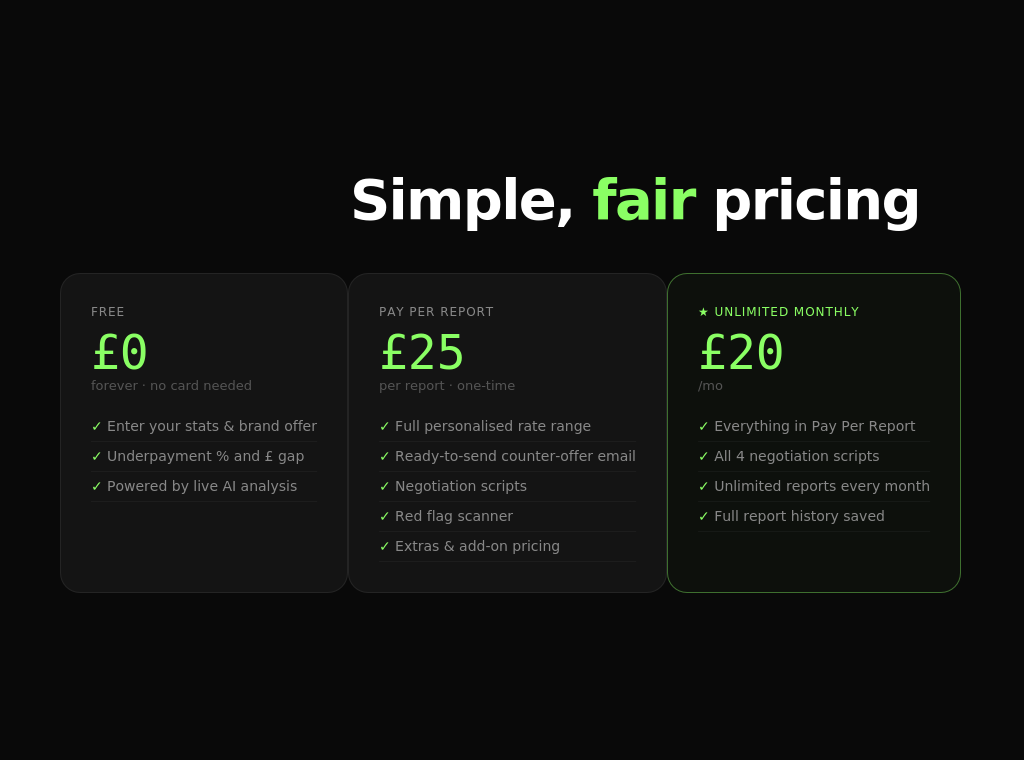 NegotiRate - AI Brand Deal Calculator gallery image