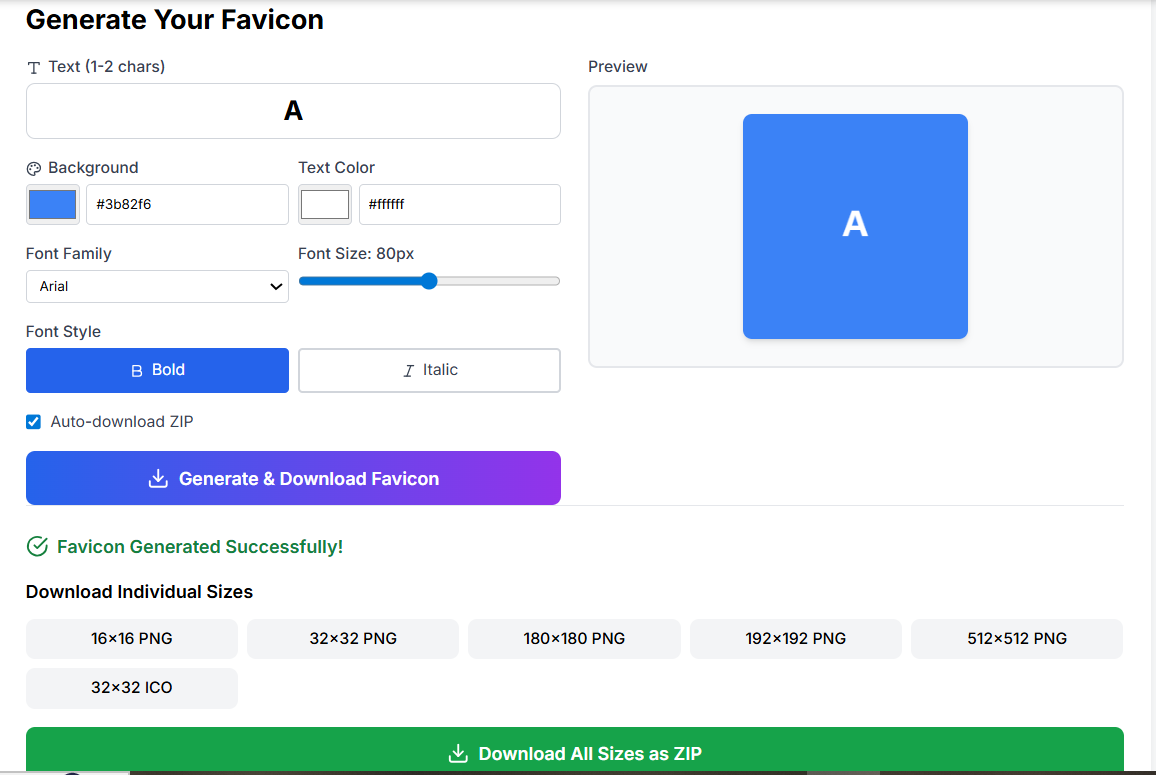 Free Online Sitemap & Favicon Generator - Screenshot 3 showing product features and functionality