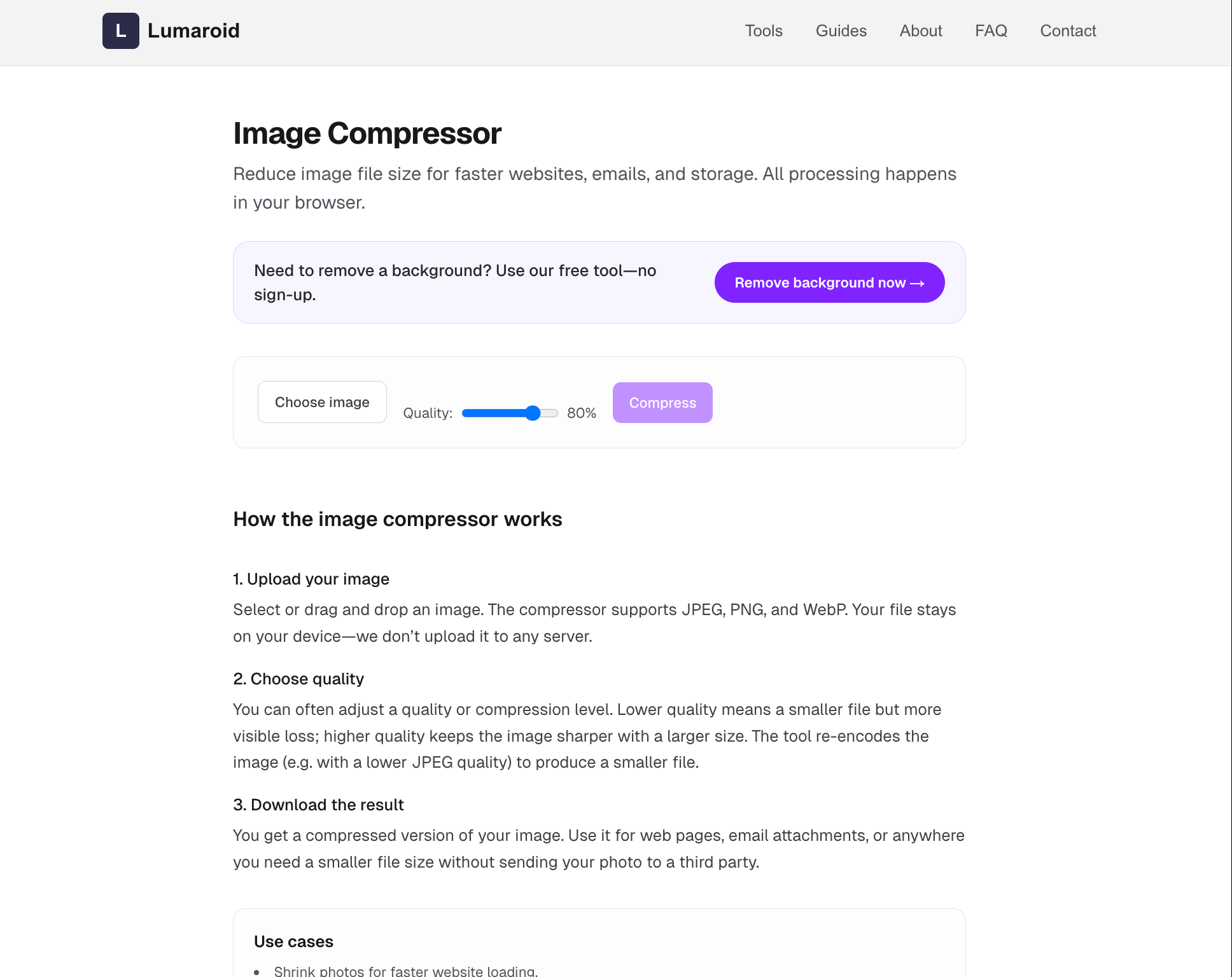 Lumaroid - Free Online Tools gallery image