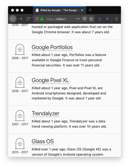 Killed by Google 💀 gallery image