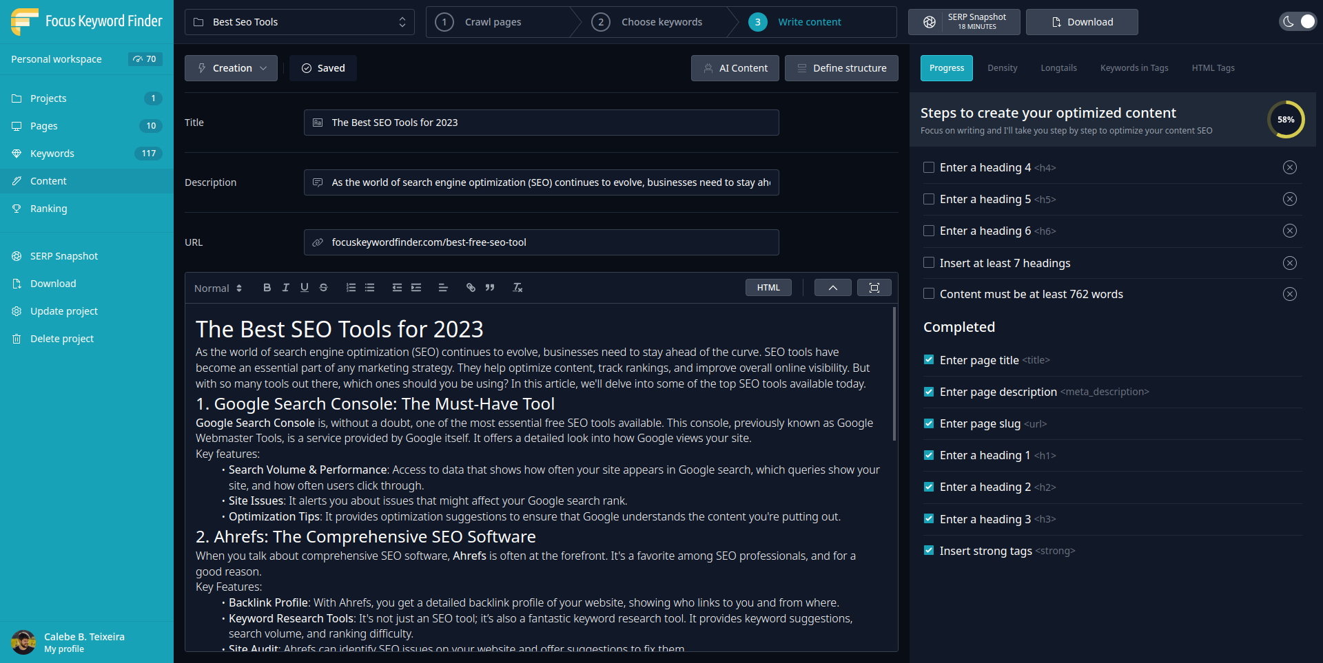 Focus Key Word Finder media 4