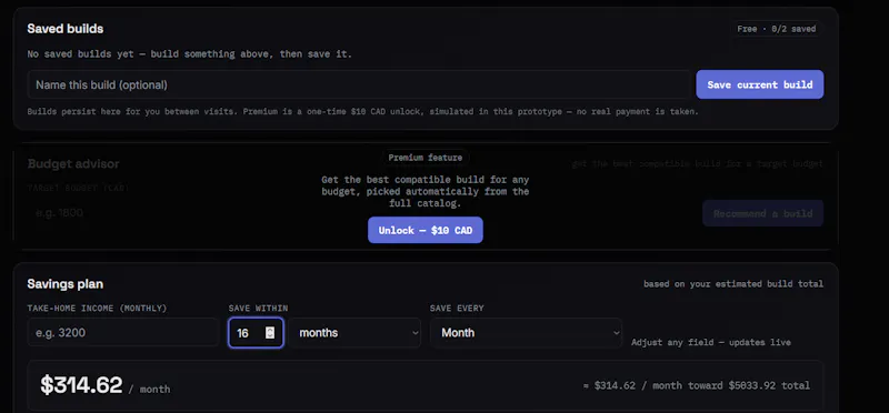 PCGoals — plan a compatible PC build screenshot 3