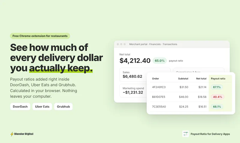 Payout Ratio for Delivery Apps screenshot 2