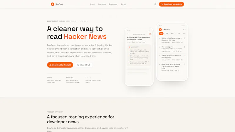 DevFeed screenshot 1