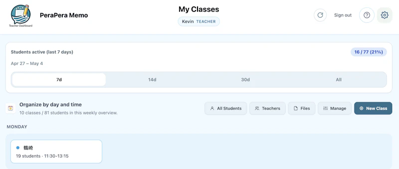 PeraPera Memo for Teachers screenshot 1