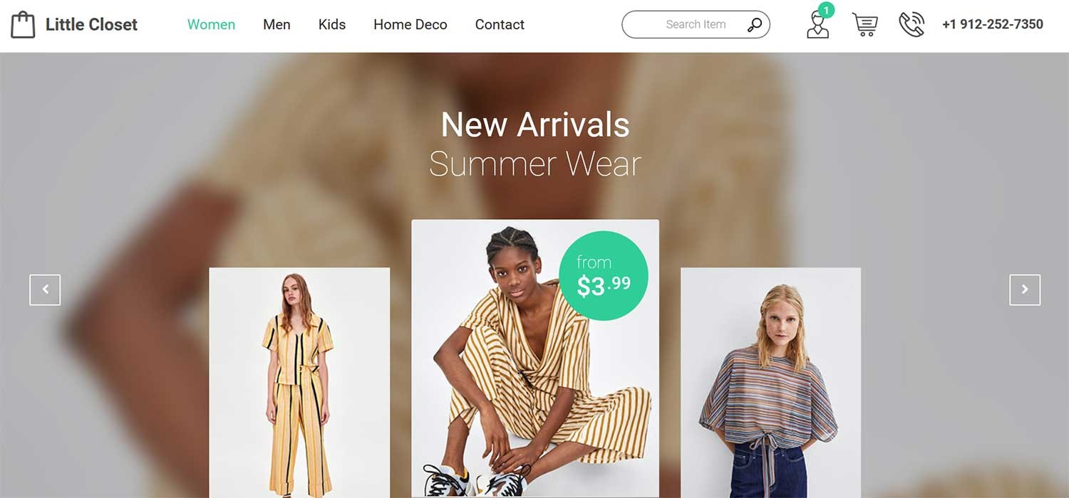 Benutzerfreundliche E-Commerce-Website-Vorlage