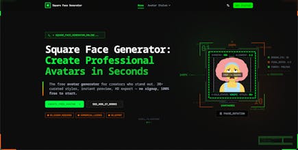 Square Face Generator AI gallery image