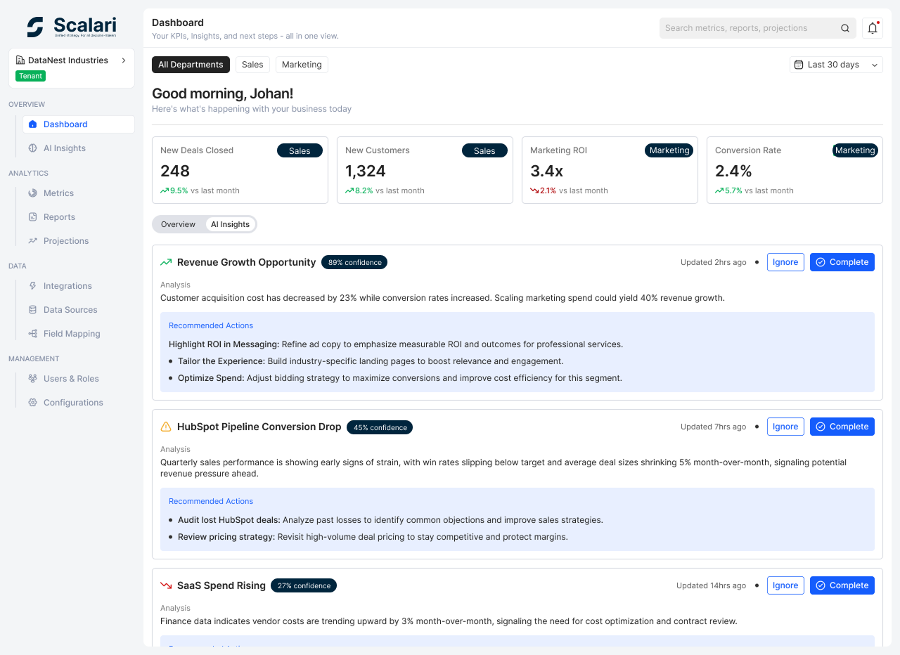 Scalari - Main product screenshot demonstrating key features and user interface