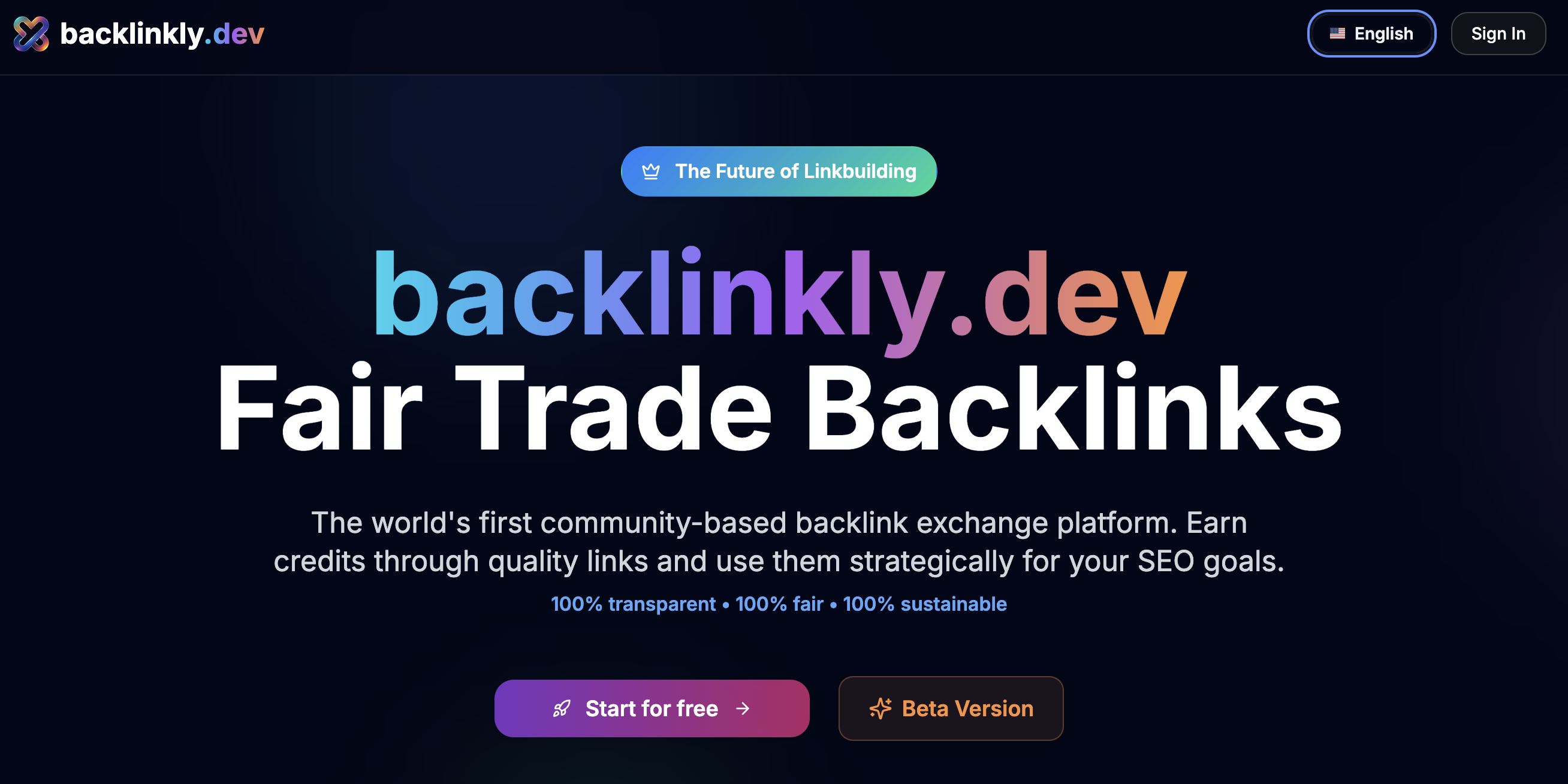 Média backlinkly.dev - Backlinks Community-driven 1