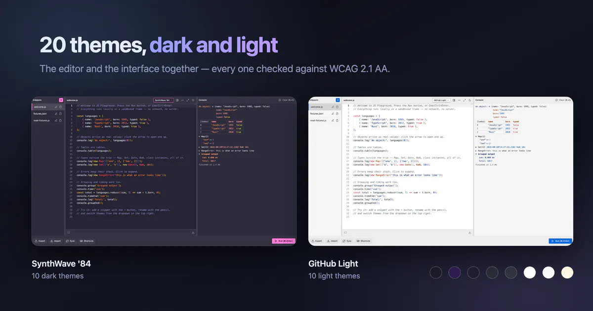 Offline JS Playground screenshot 3
