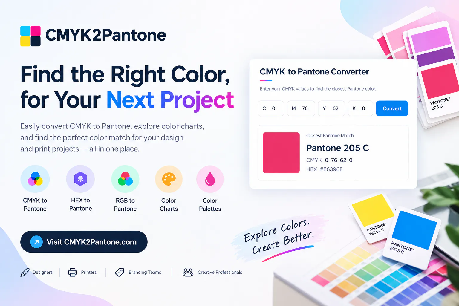 Online Free CMYK to Pantone Converter gallery image