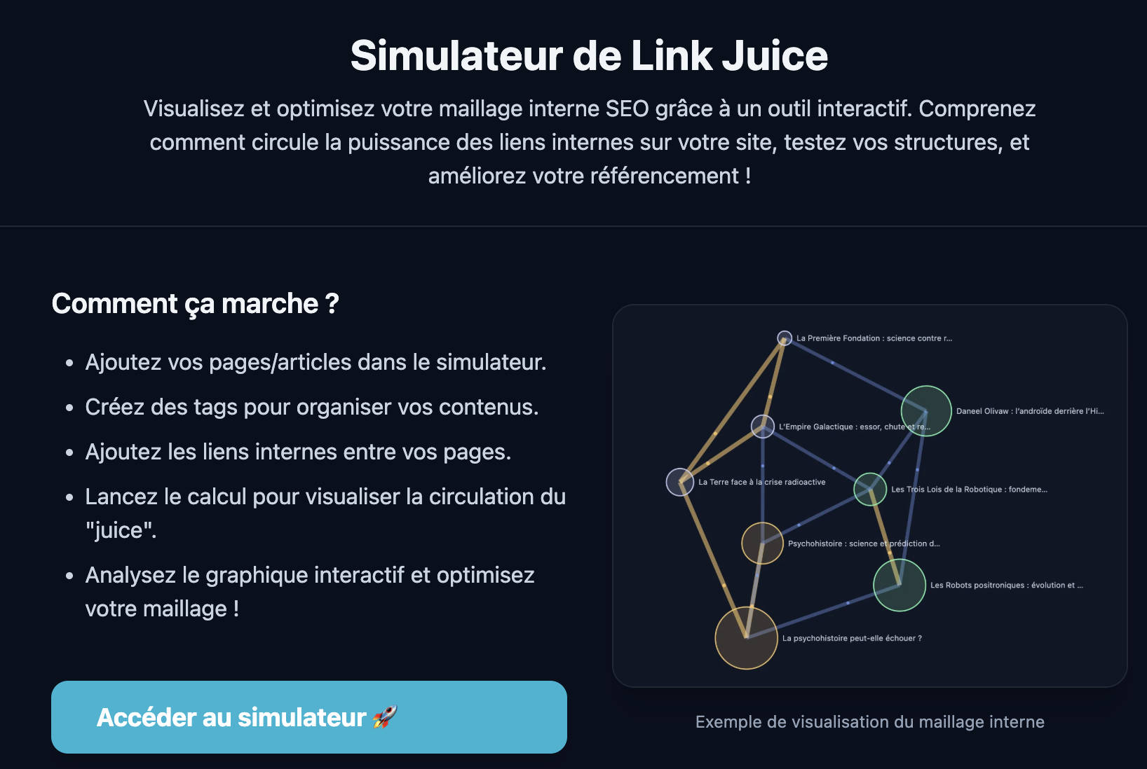 Simulateur de Link Juice en ligne gallery image