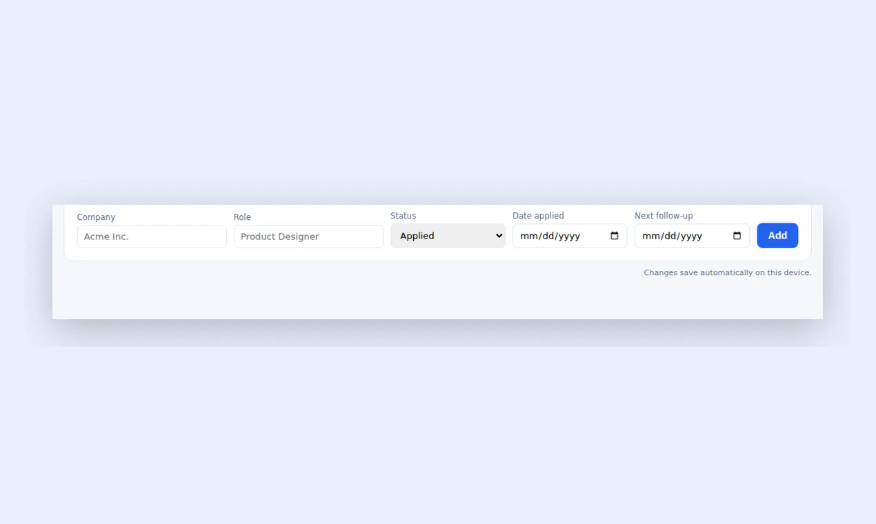 Job Tracker — Follow-Up Manager gallery image