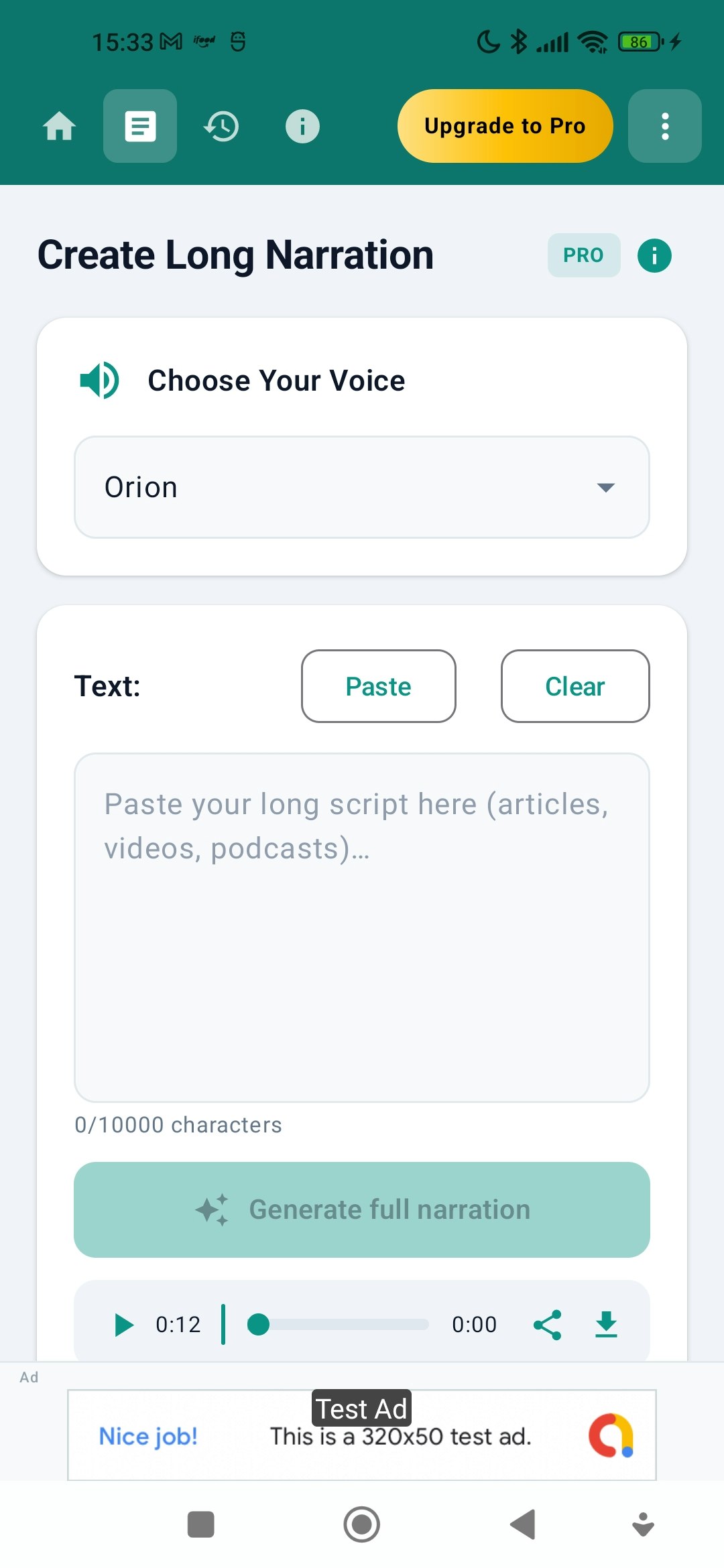 Text to Speech AI App - Long Narrations gallery image
