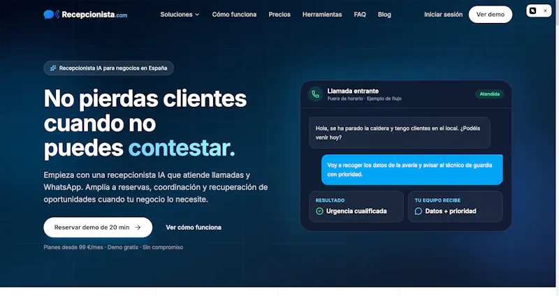 Recepcionista screenshot 2