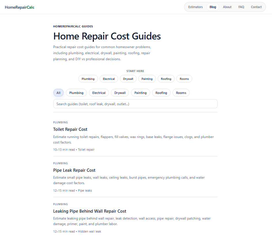 HomeRepairCalc gallery image