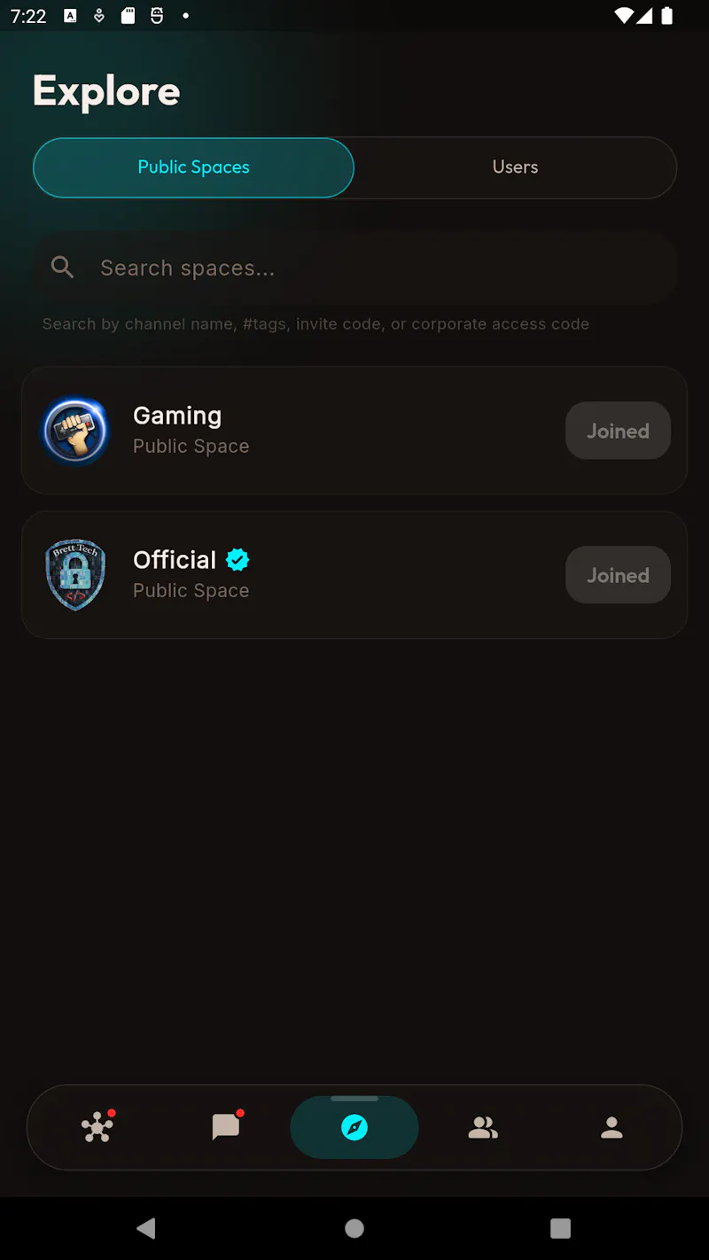 Spaces ChatApp screenshot 2