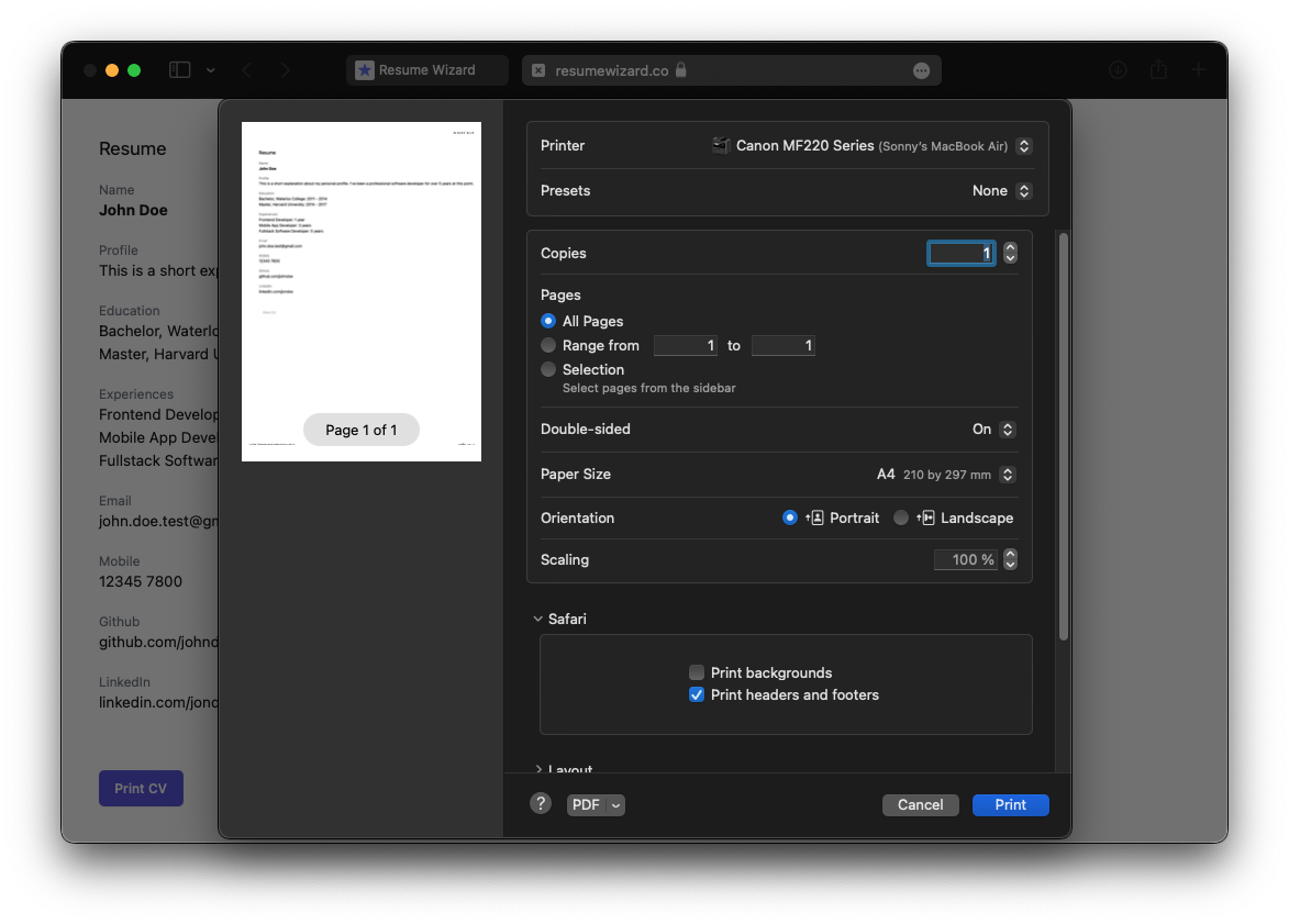 Resumewizard gallery image