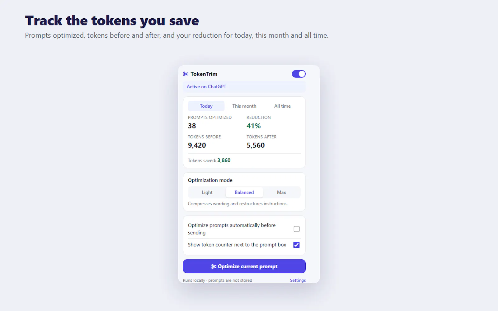 TokenTrim screenshot 4
