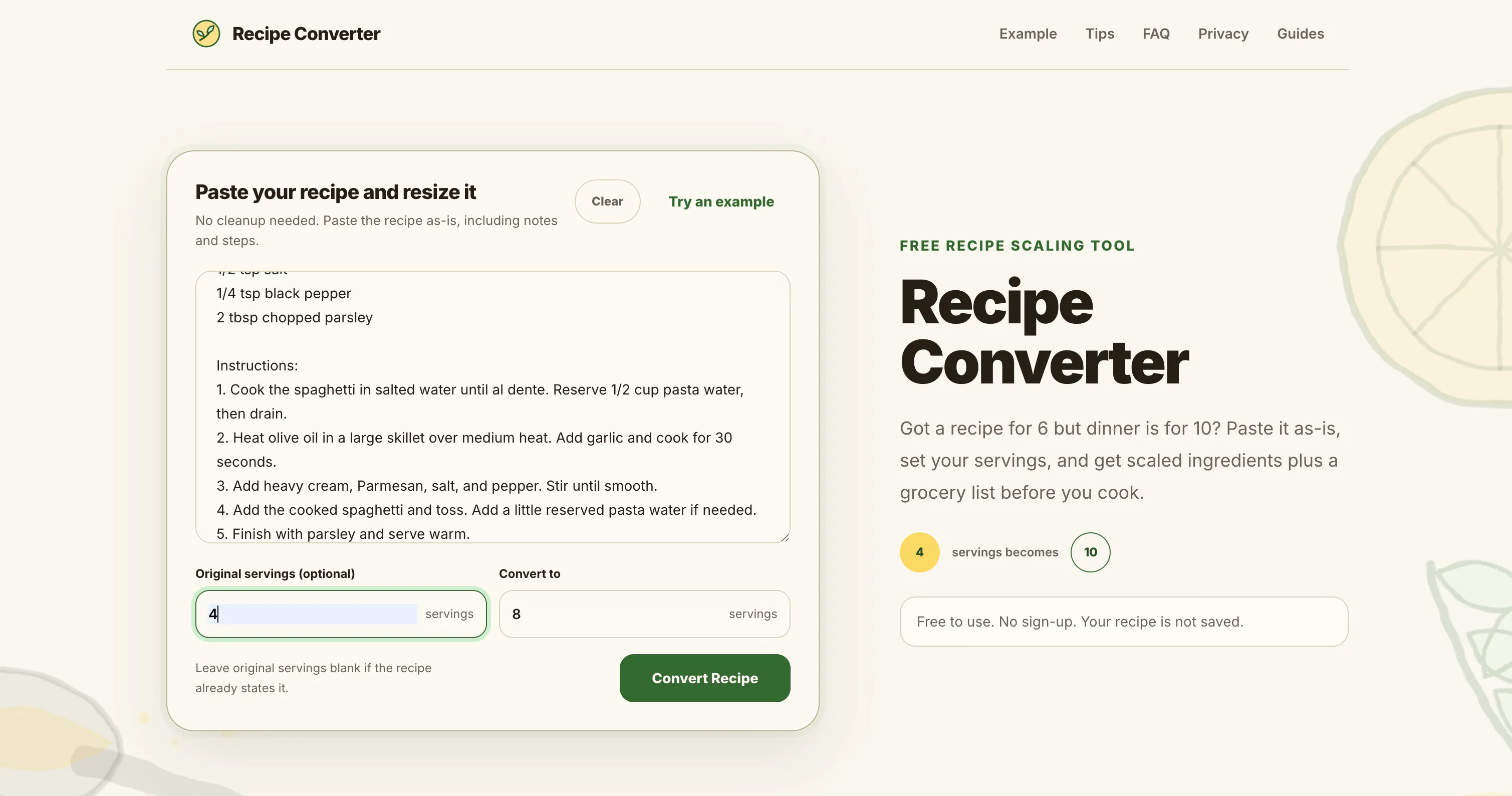Recipe Converter gallery image