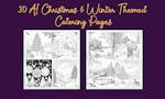30 AI Christmas & Winter Coloring Pages image