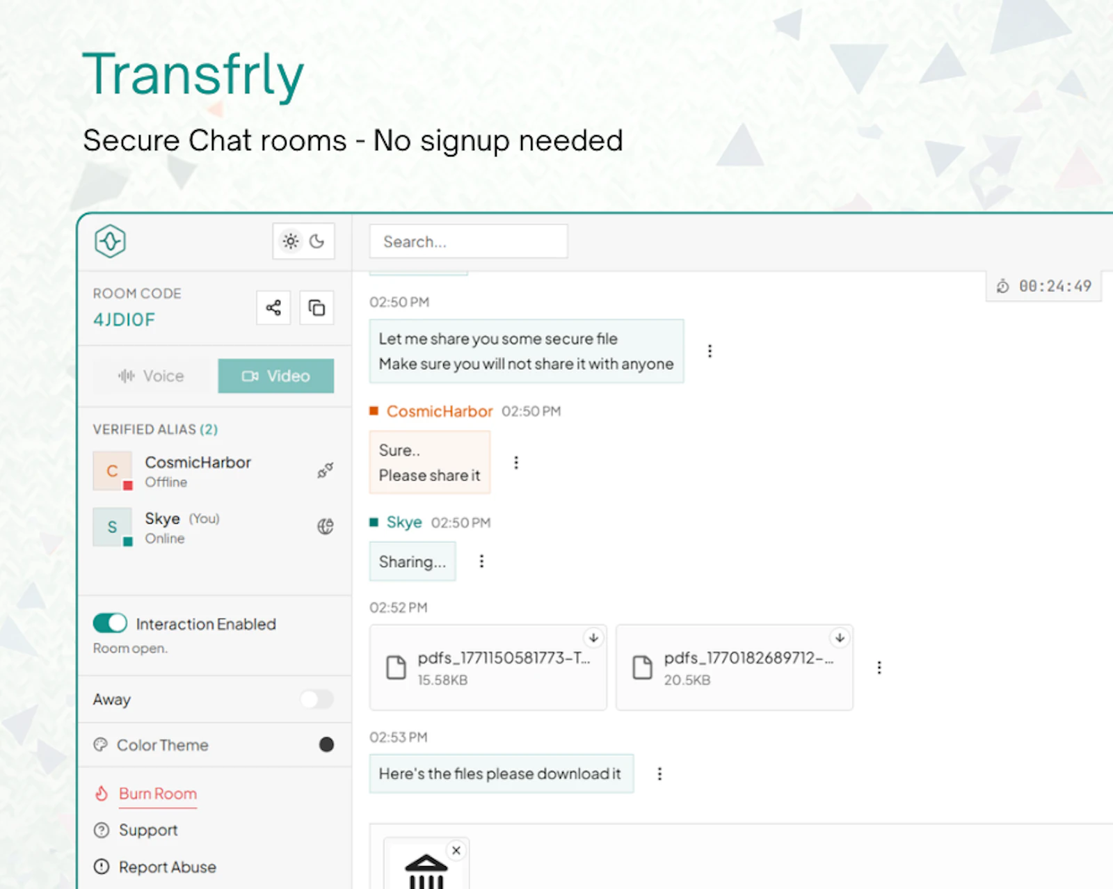 Transfrly screenshot 1