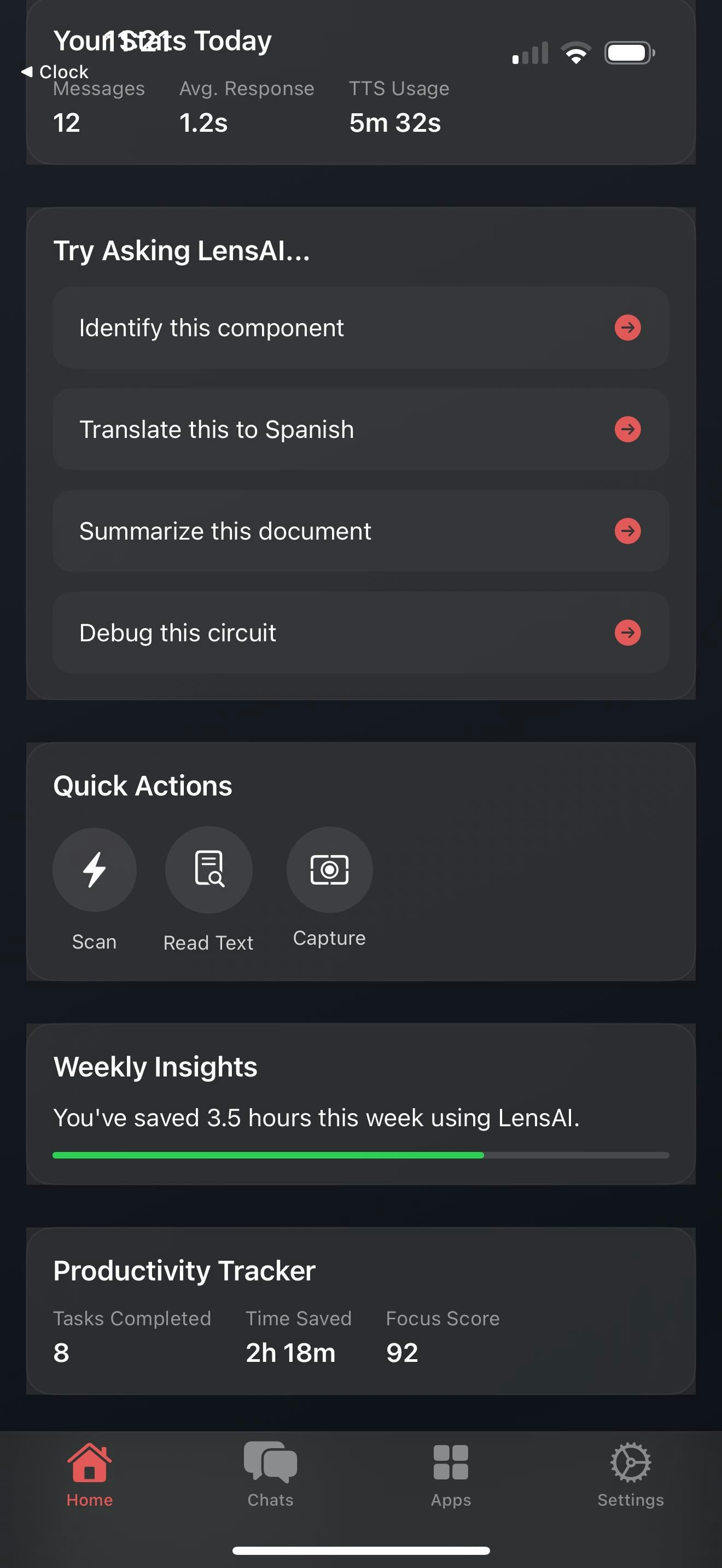 Запуск приложения Lensai IOS media 5