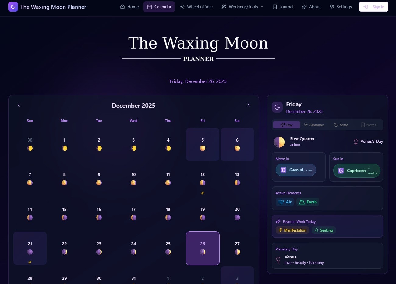 Waxing Moon Planner gallery image
