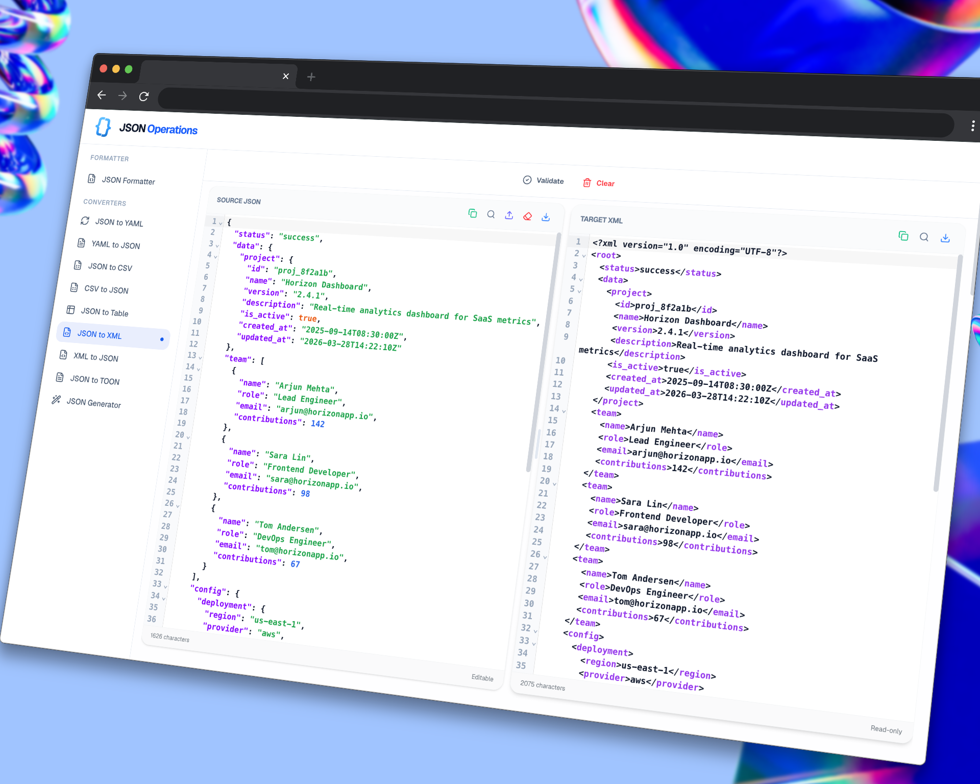 JSON Operations gallery image