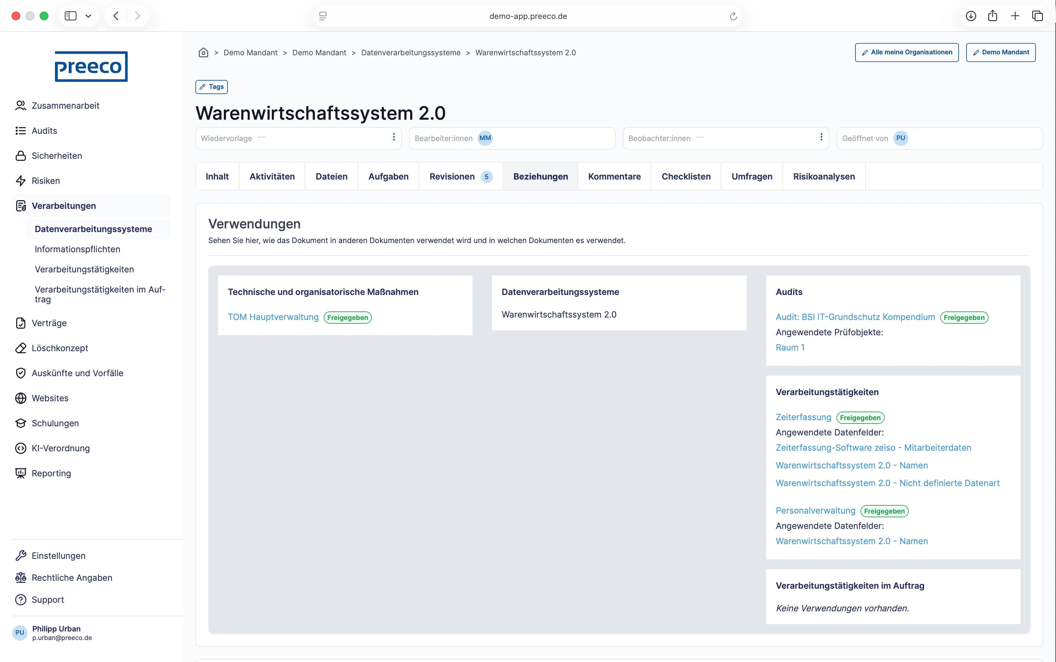 preeco | data protection screenshot 3
