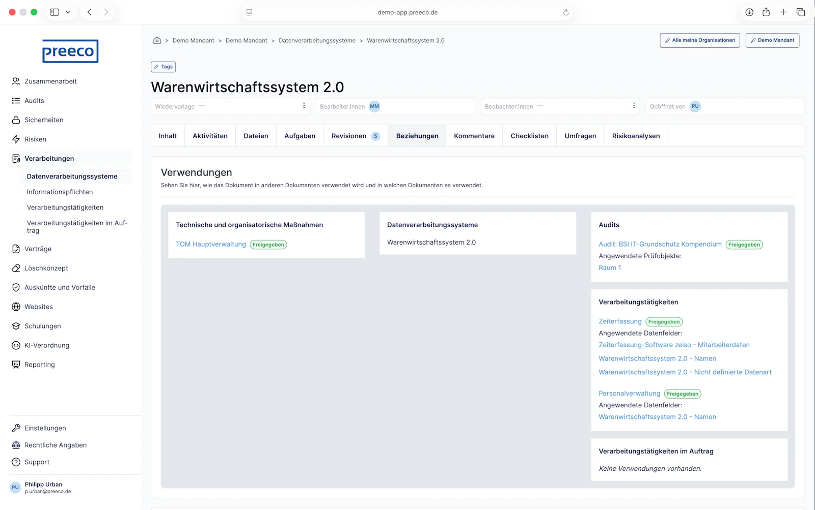 preeco | data protection screenshot 4