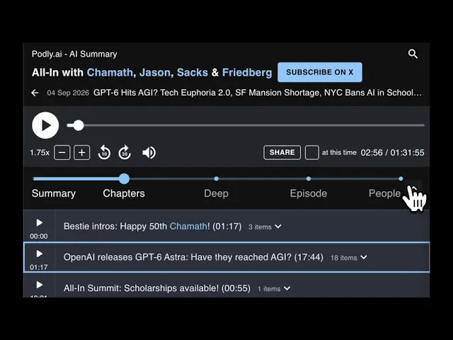 Podly — AI podcast summary gallery image