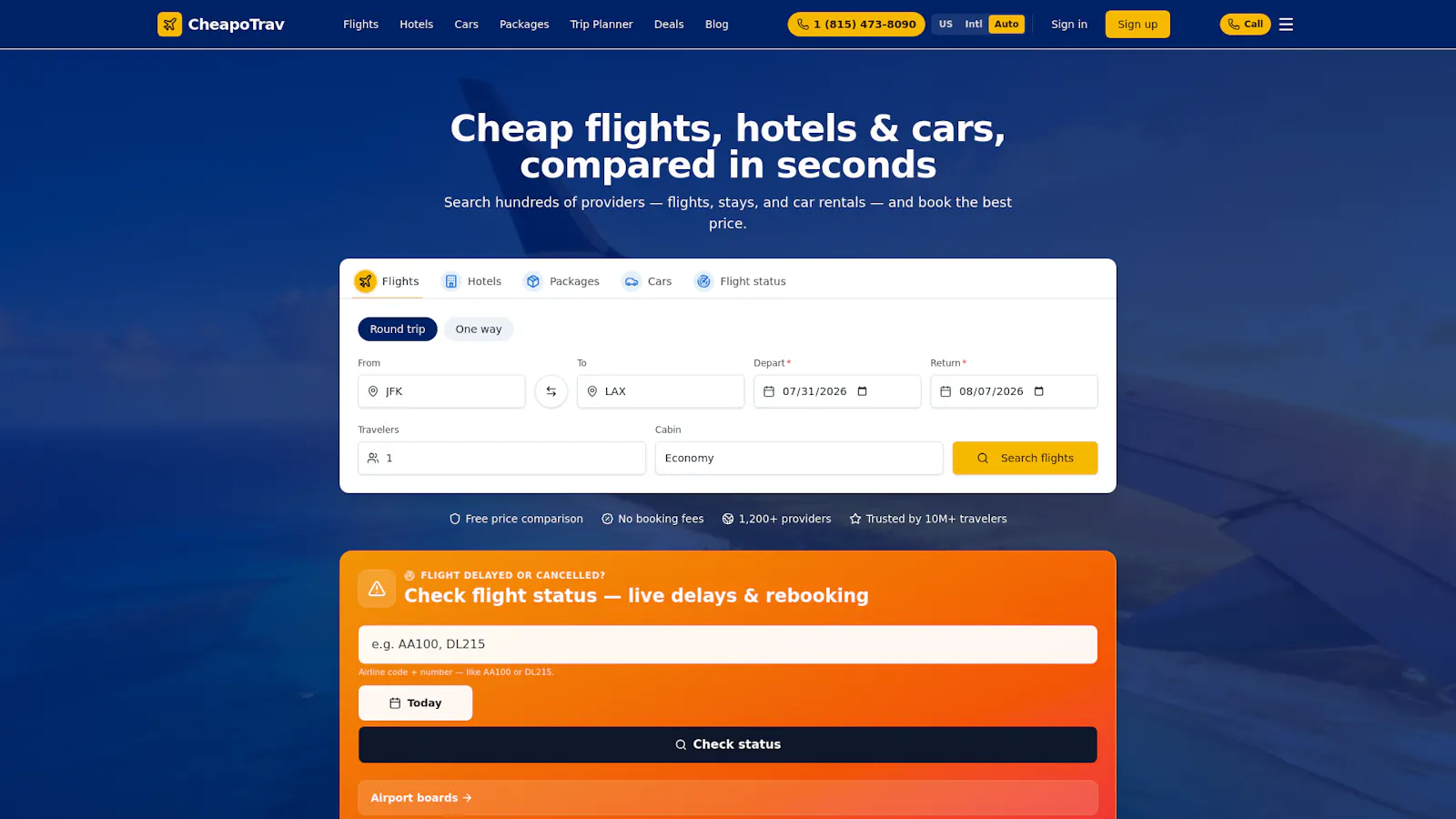 CheapoTrav screenshot 1