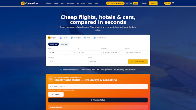 CheapoTrav screenshot 1